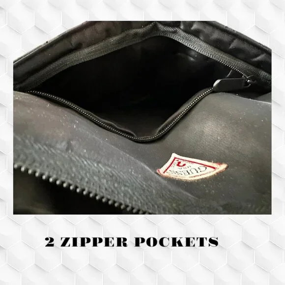 Guess Black Laptop Bag with Quilted Texture and Adjustable Strap - Picture 5 of 10